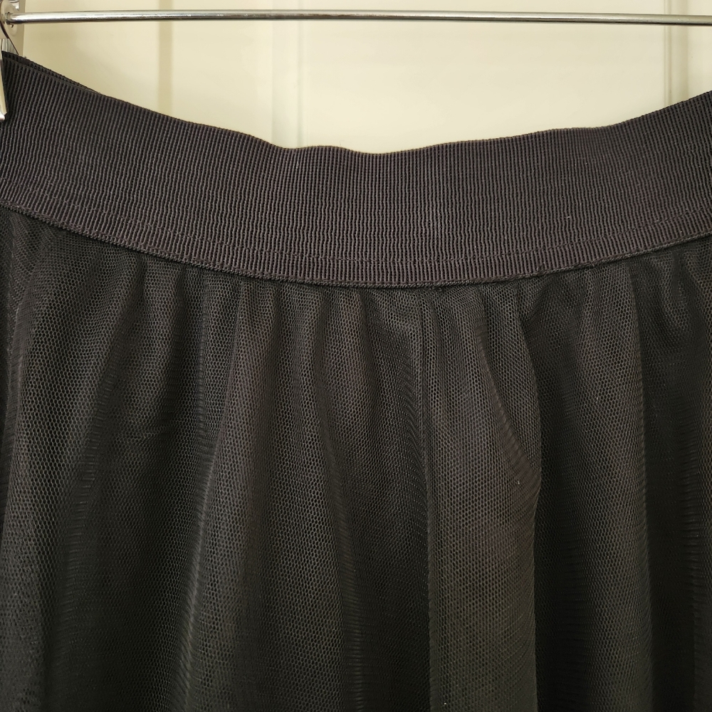 Tulle Balletcore Skirt Black Sheer Mini Fairycore Wednesday Addams Feminine Cute - Picture 4 of 11